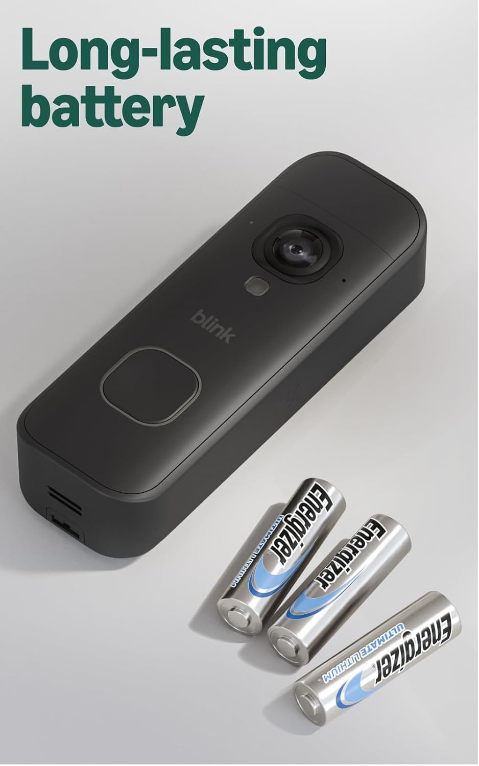 image:imageBlink Battery Doorbell 2K newest model with Basic Annual Plan Wireless video doorbell 2K video resolution enhanced audio Sync Module Core included System Black