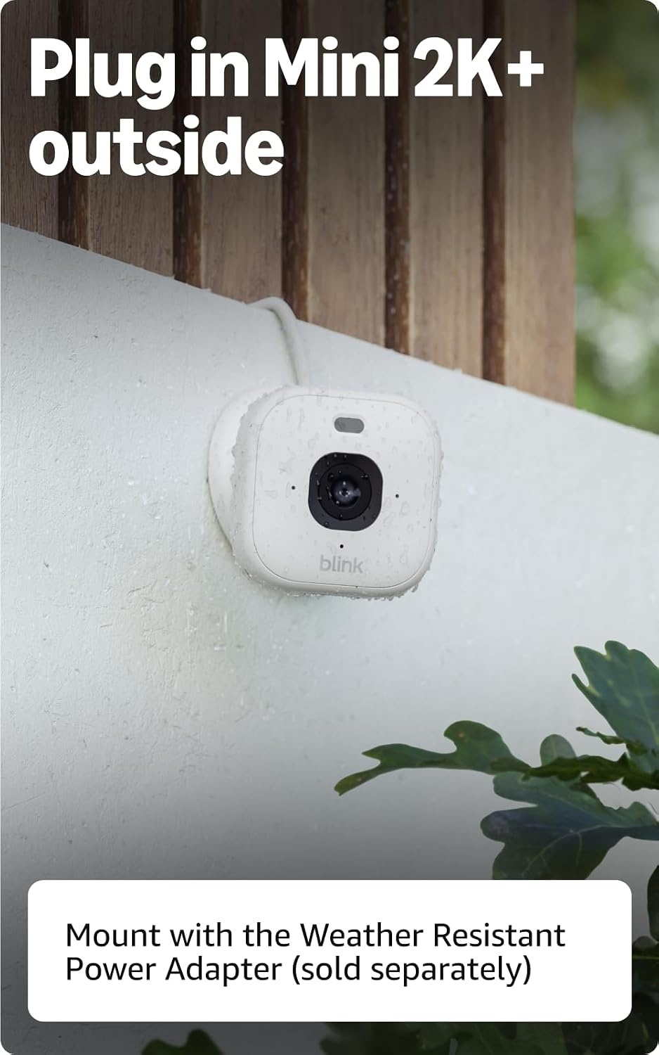 image:imageBlink Mini 2K newest model with Basic Annual Plan Plugin Home amp Pet Security Camera with 2K video resolution smart motion detection works with Alexa 1 camera White