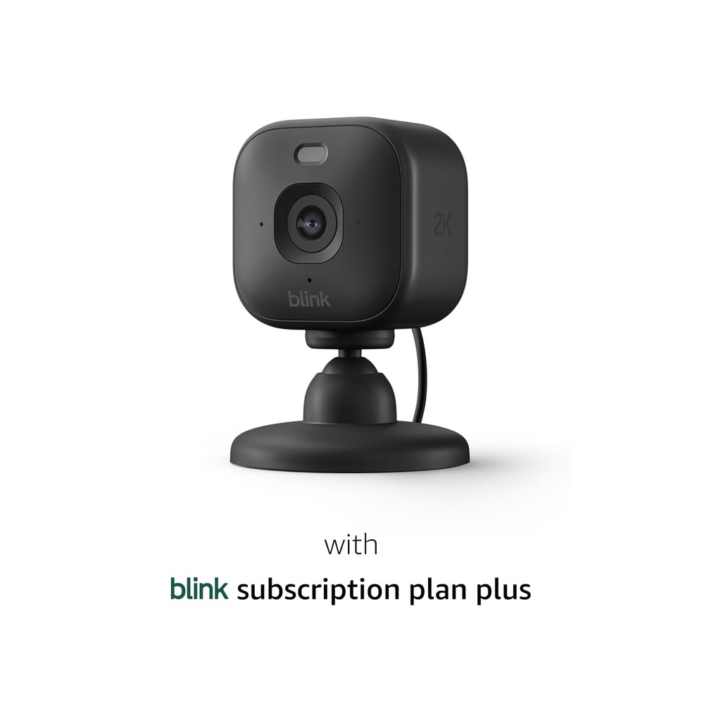 image:imageBlink Mini 2K newest model with 1Year Plus plan Plugin Home amp Pet Security Camera with 2K video resolution smart motion detection works with Alexa 1 camera Black