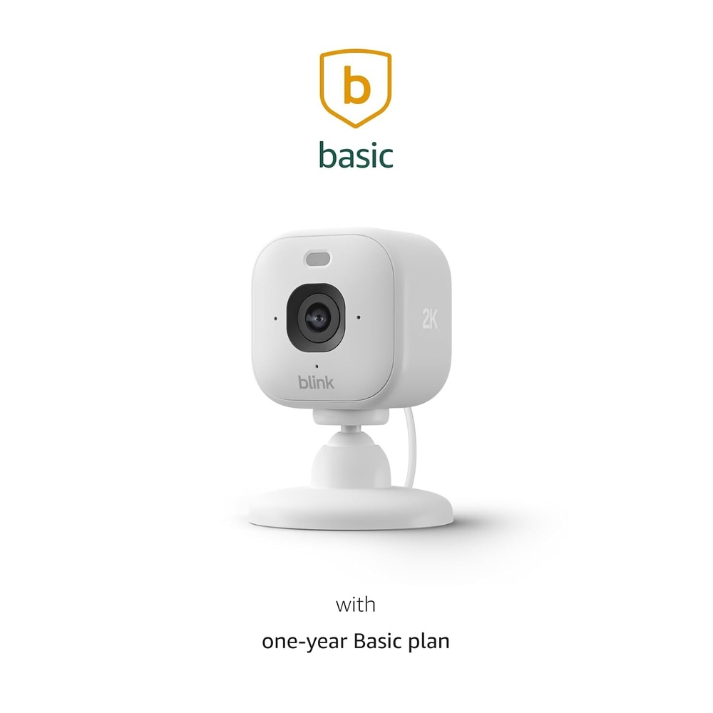 image:imageBlink Mini 2K newest model with Basic Annual Plan Plugin Home amp Pet Security Camera with 2K video resolution smart motion detection works with Alexa 1 camera White