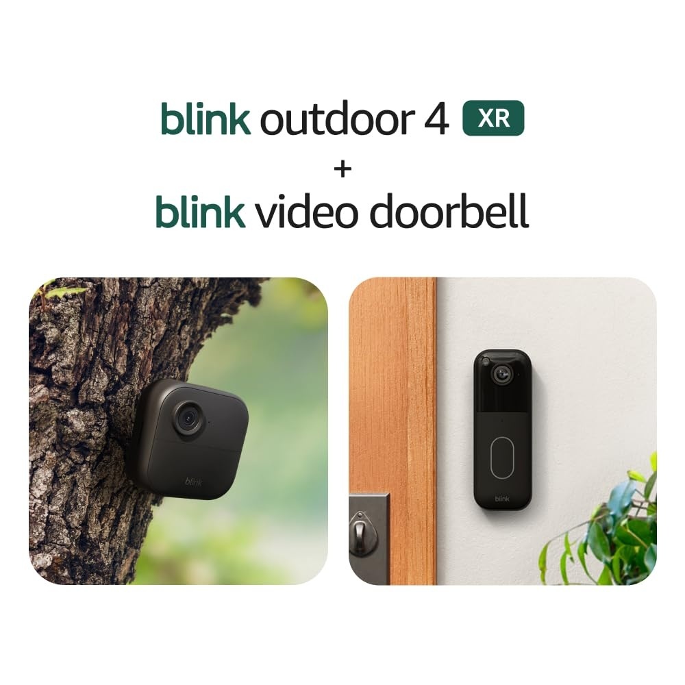 image:imageBlink Video Doorbell Outdoor 4 XR Wireless smart security cameras twoyear battery life go up to 400 feet from your home with extended range Sync Module XR included